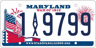 MD license plate 1AX9799