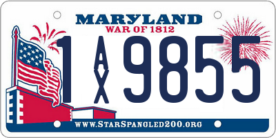 MD license plate 1AX9855