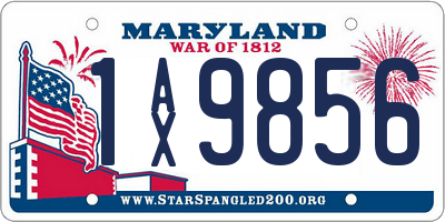 MD license plate 1AX9856