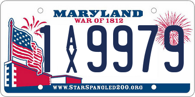 MD license plate 1AX9979