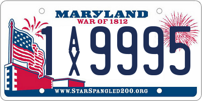 MD license plate 1AX9995