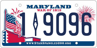 MD license plate 1AY9096