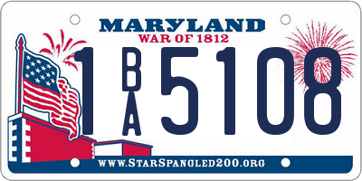 MD license plate 1BA5108