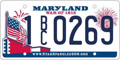 MD license plate 1BC0269