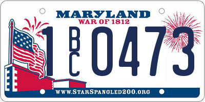 MD license plate 1BC0473