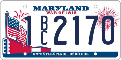 MD license plate 1BC2170