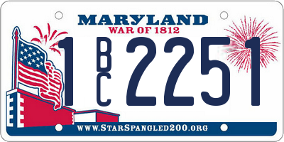 MD license plate 1BC2251