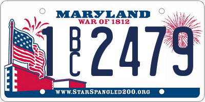 MD license plate 1BC2479