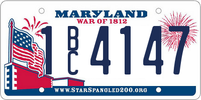 MD license plate 1BC4147