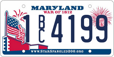 MD license plate 1BC4199
