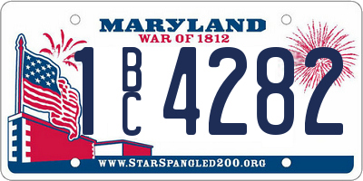 MD license plate 1BC4282
