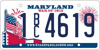 MD license plate 1BC4619