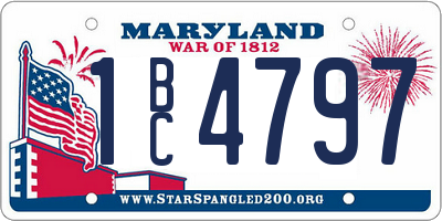 MD license plate 1BC4797