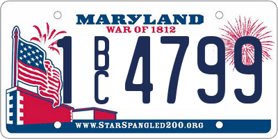 MD license plate 1BC4799
