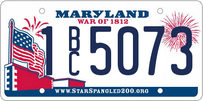 MD license plate 1BC5073