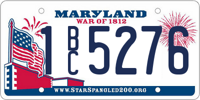 MD license plate 1BC5276