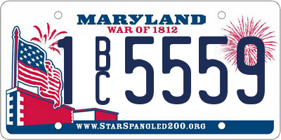 MD license plate 1BC5559