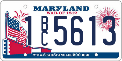 MD license plate 1BC5613
