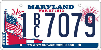MD license plate 1BC7079