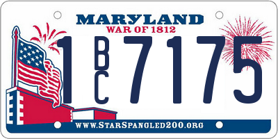 MD license plate 1BC7175
