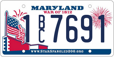 MD license plate 1BC7691