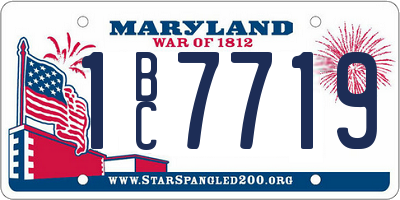 MD license plate 1BC7719