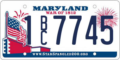 MD license plate 1BC7745