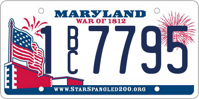 MD license plate 1BC7795