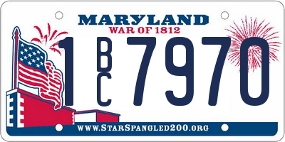 MD license plate 1BC7970