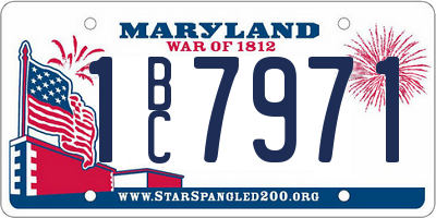 MD license plate 1BC7971