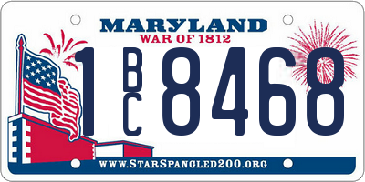 MD license plate 1BC8468