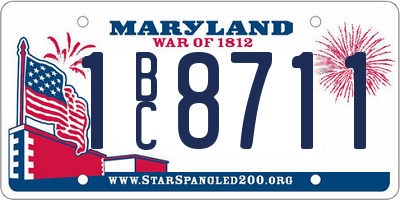 MD license plate 1BC8711