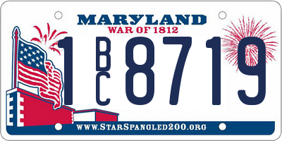 MD license plate 1BC8719