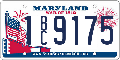 MD license plate 1BC9175
