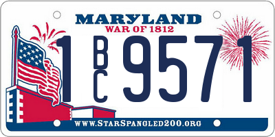 MD license plate 1BC9571