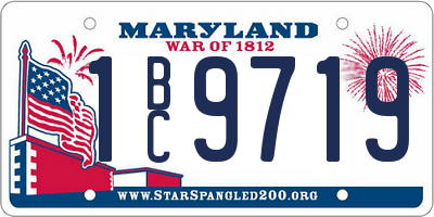 MD license plate 1BC9719