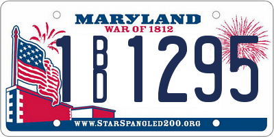 MD license plate 1BD1295