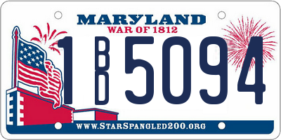 MD license plate 1BD5094