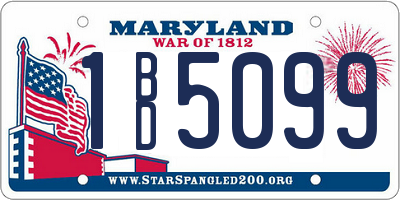 MD license plate 1BD5099