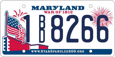 MD license plate 1BD8266