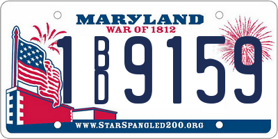 MD license plate 1BD9159