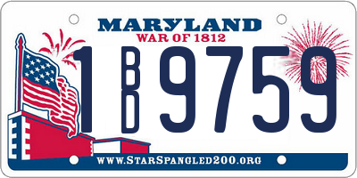 MD license plate 1BD9759