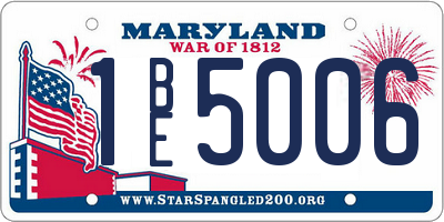 MD license plate 1BE5006