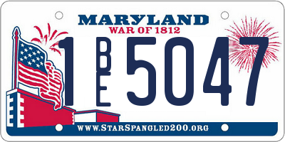 MD license plate 1BE5047