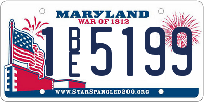 MD license plate 1BE5199