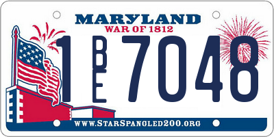 MD license plate 1BE7048