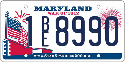MD license plate 1BE8990