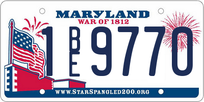 MD license plate 1BE9770