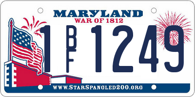 MD license plate 1BF1249