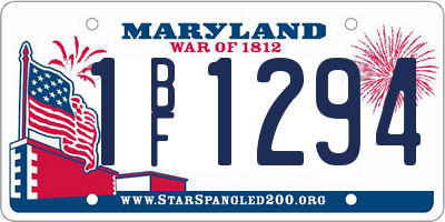 MD license plate 1BF1294
